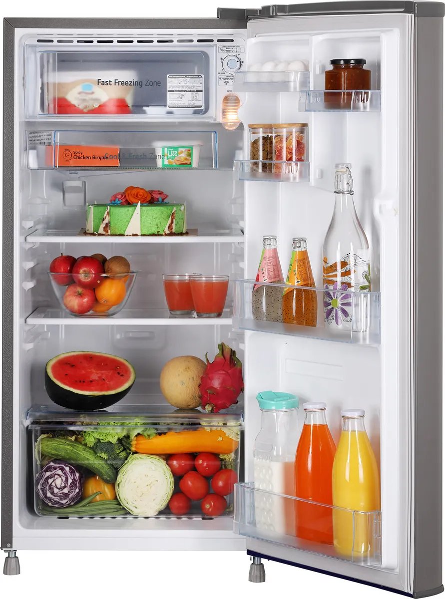 LG 185 L Direct Cool Single Door 1 Star Refrigerator  (Dim Grey, GL-B199GGXB)