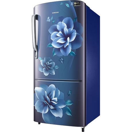 Samsung 183 L, 3 Star, Digital Inverter, Direct-Cool Single Door Refrigerator (RR20C2723CU/NL, Camellia Blue, 2023 Model) (RR20C2723CU)
