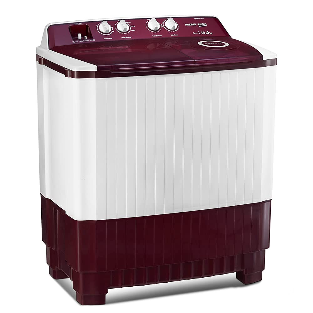 Voltas Beko 14 Kg Semi Automatic Machine Wtt140Abrt (Burgandy)