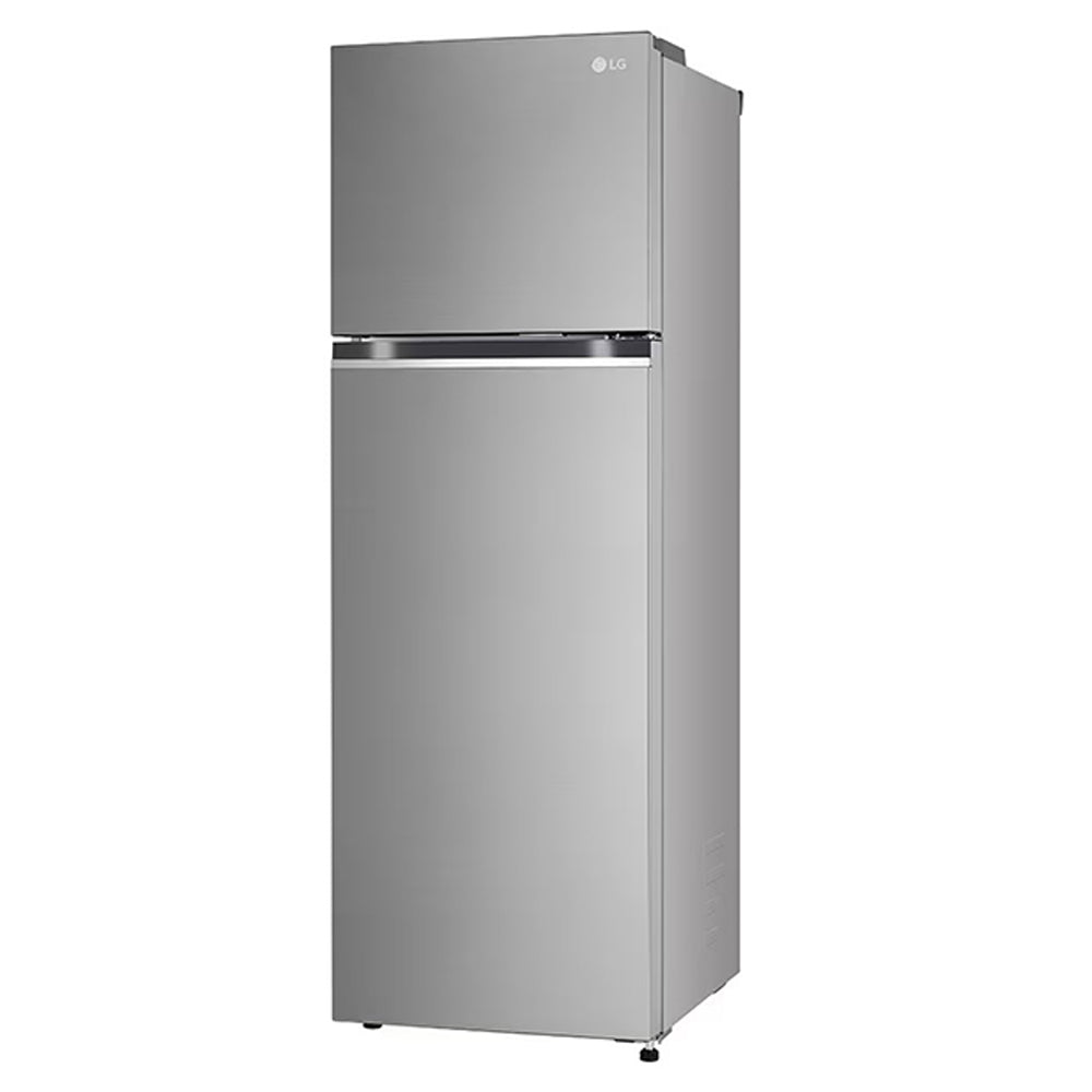 LG 272 litres 2 Star Double Door Refrigerator, Shiny Steel (GL-S312SPZY)