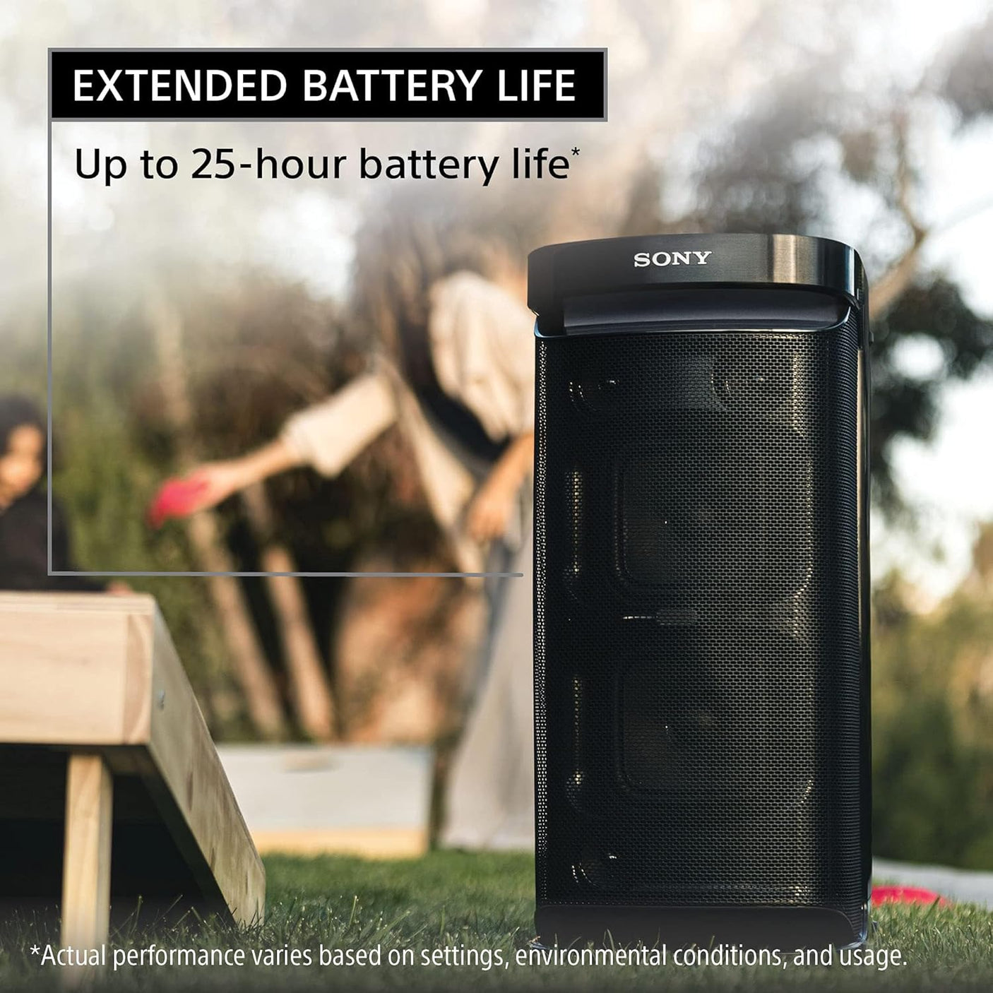 Sony SRS-XP700 Portable Wireless Bluetooth Party Speaker (Mic/Guitar Input, IPX4 Splashproof Protection,Upto 25hrs Battery