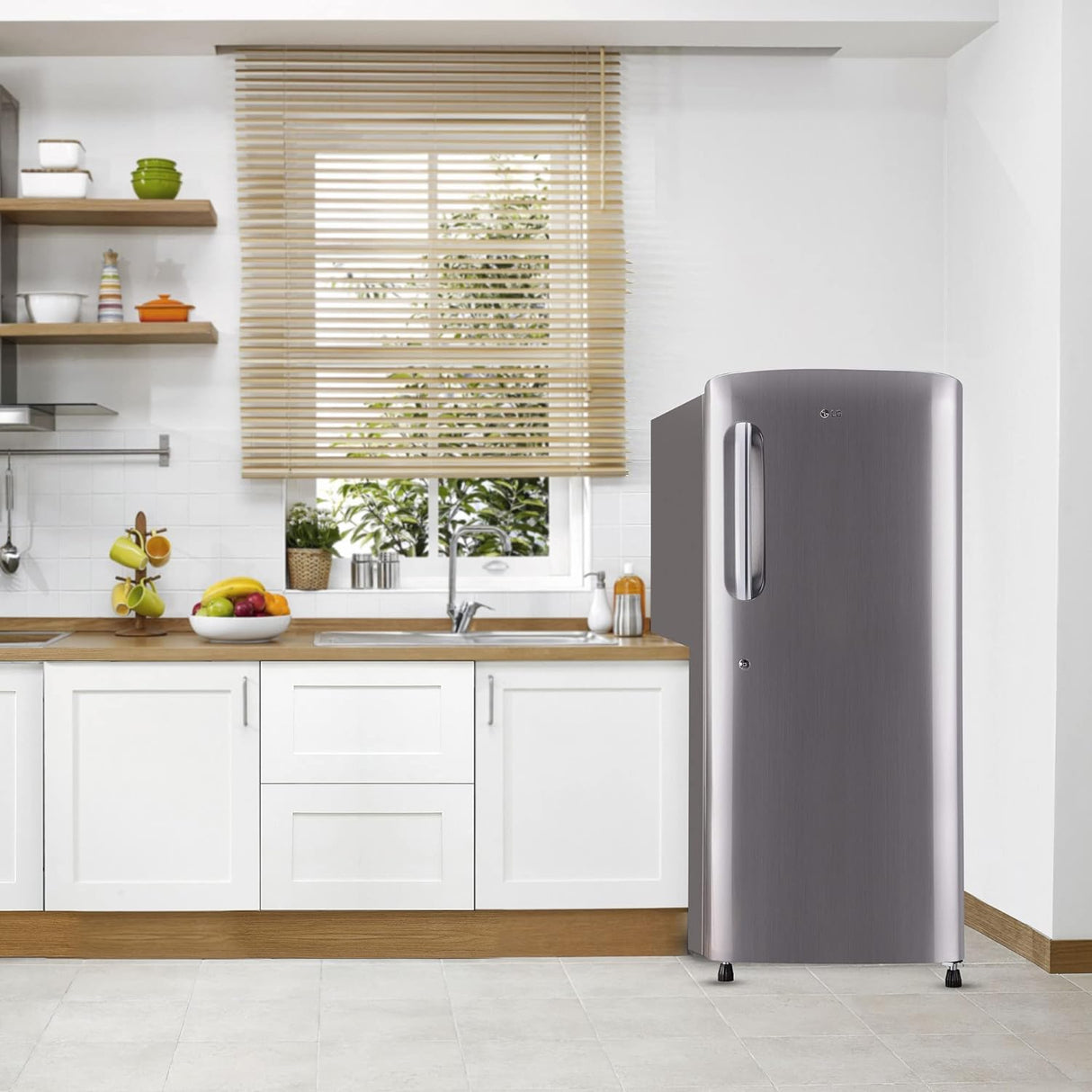 LG 205 L 4 Star Inverter Direct Cool Single Door Refrigerator (GL-B221APZY, Shiny Steel, 2023 Model)