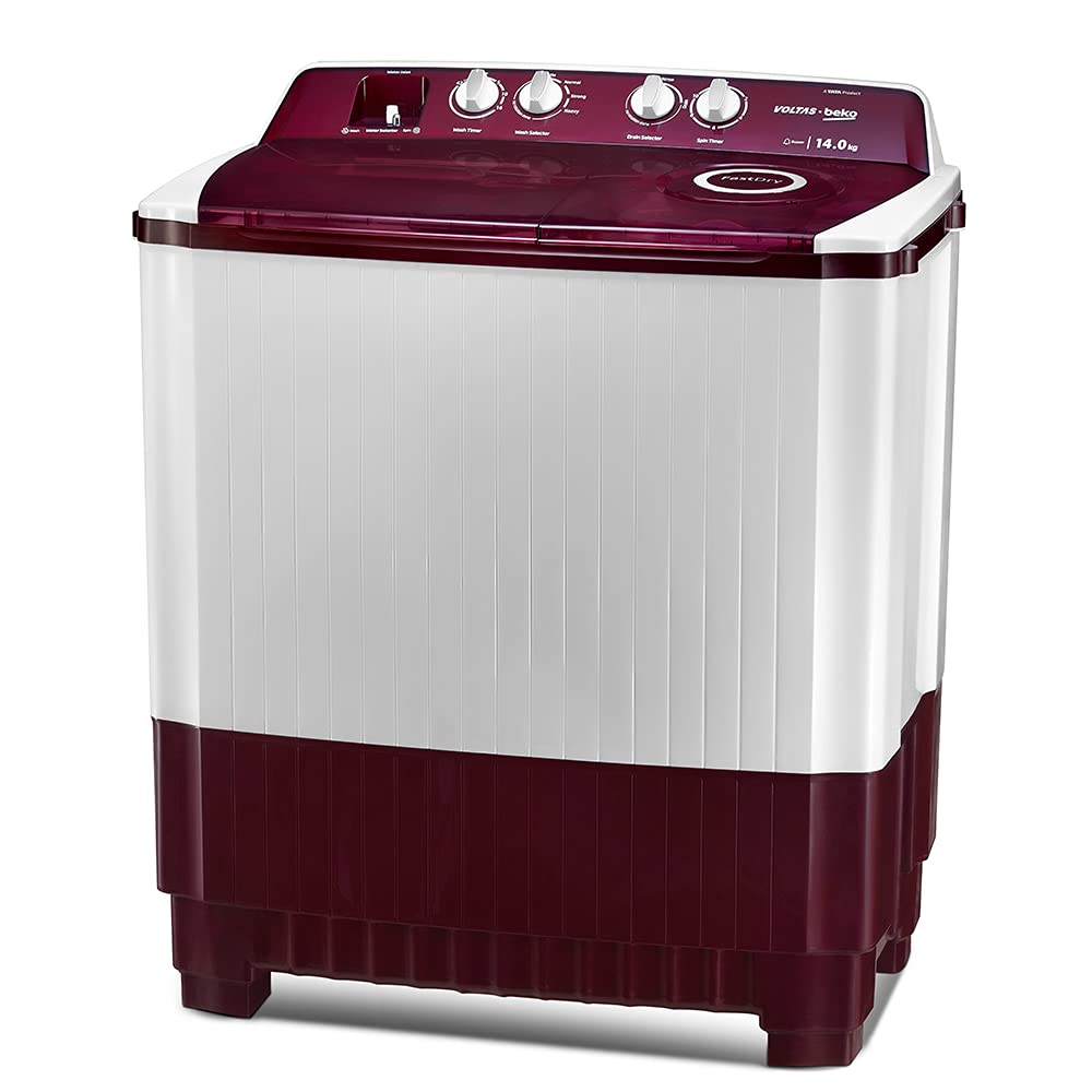 Voltas Beko 14 Kg Semi Automatic Machine Wtt140Abrt (Burgandy)
