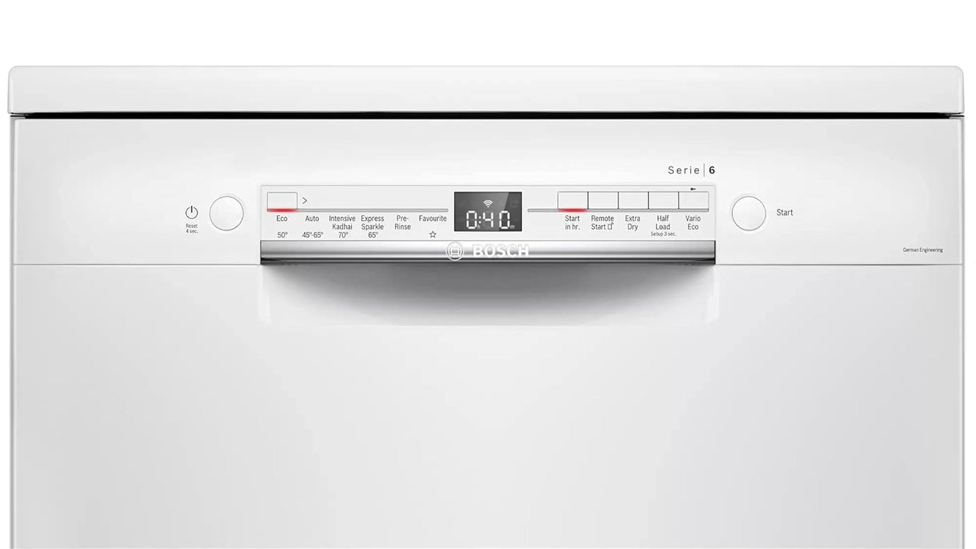 Bosch 13 Place Settings free-standing Dishwasher (SMS6ITW00I, White)