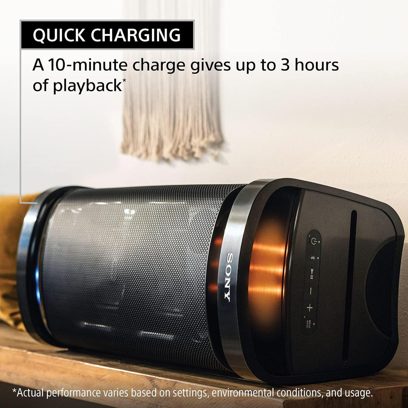 Sony SRS-XP700 Portable Wireless Bluetooth Party Speaker (Mic/Guitar Input, IPX4 Splashproof Protection,Upto 25hrs Battery