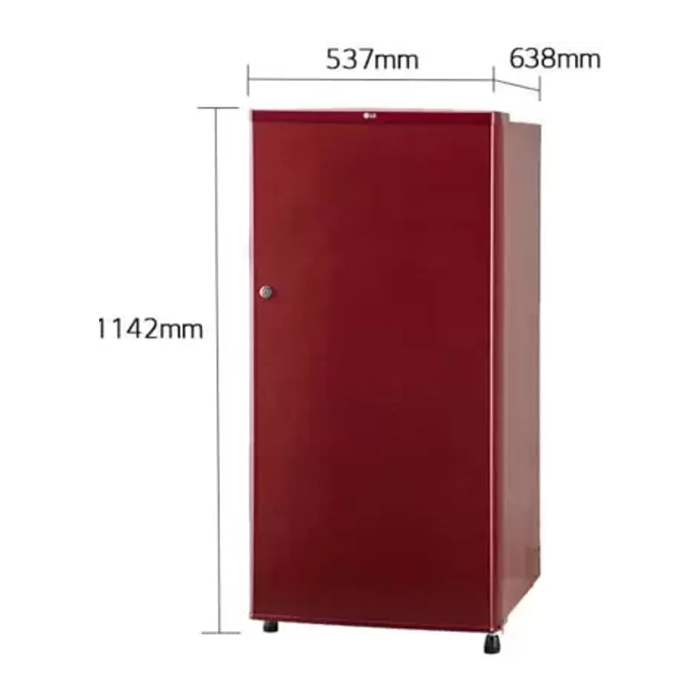 LG Refrigerator - GL-B199GCBB, efficient and stylish single door design.