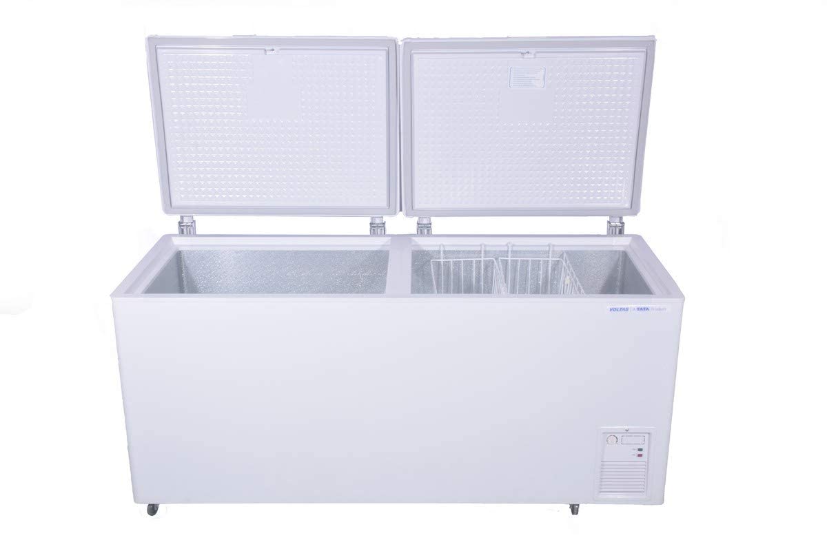 Voltas 405 DD CVF Double Door Deep Freezer, 405 Liters, White