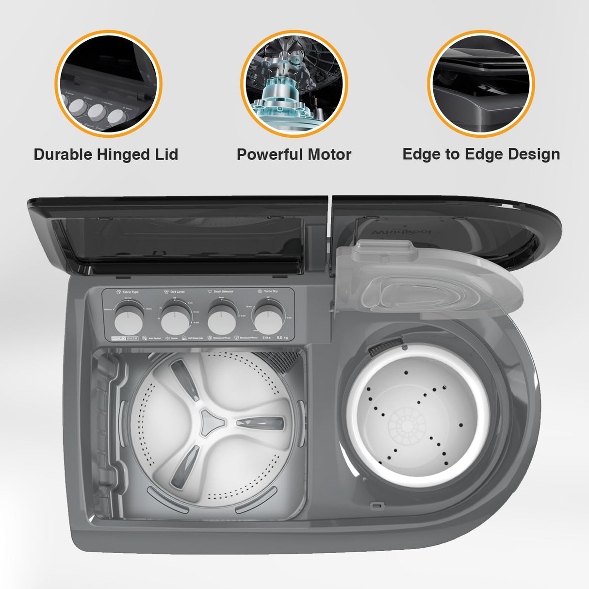 Whirlpool 9 Kg 5 Star Semi-Automatic Top Loading Washing Machine (W.POOL WM 30312)