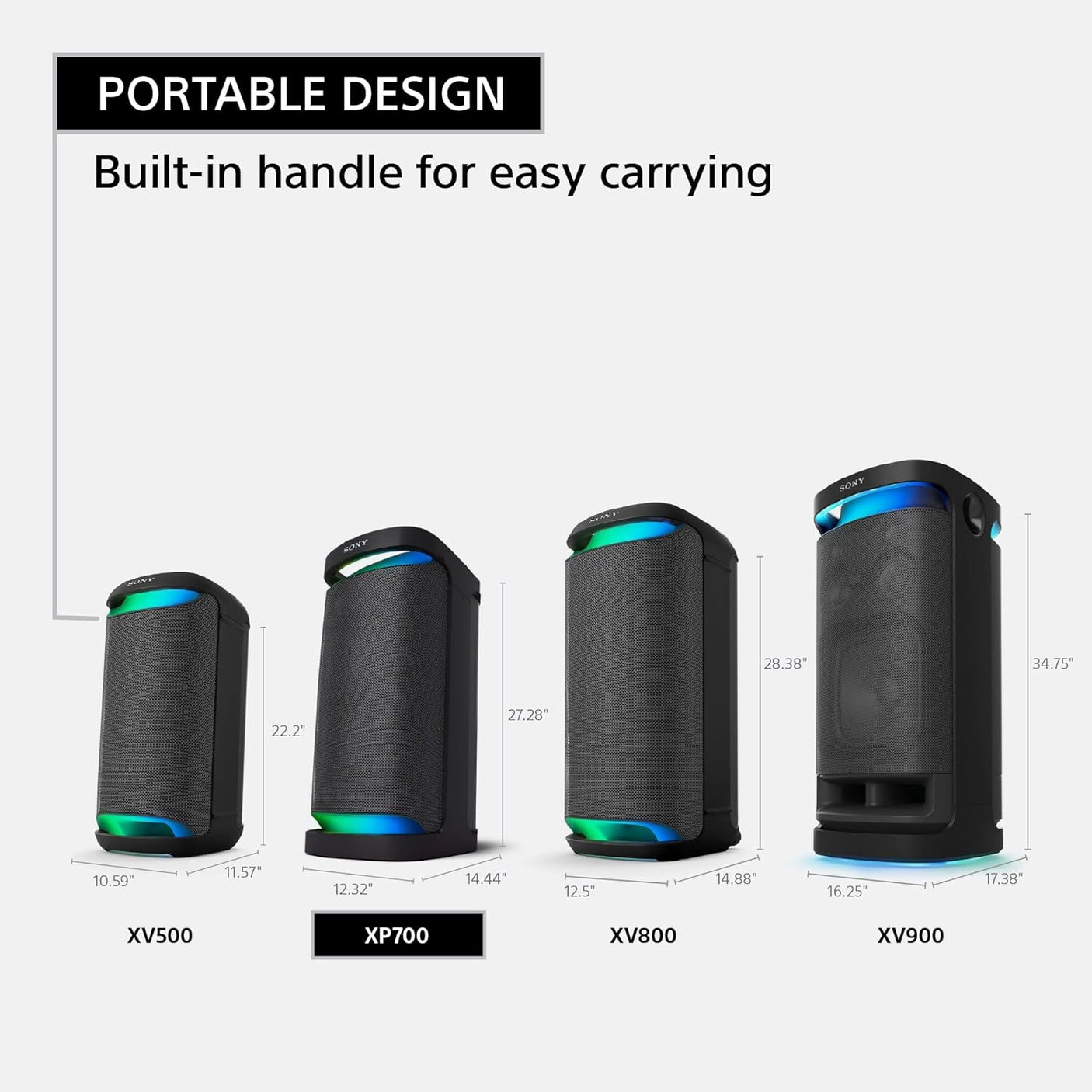 Sony SRS-XP700 Portable Wireless Bluetooth Party Speaker (Mic/Guitar Input, IPX4 Splashproof Protection,Upto 25hrs Battery