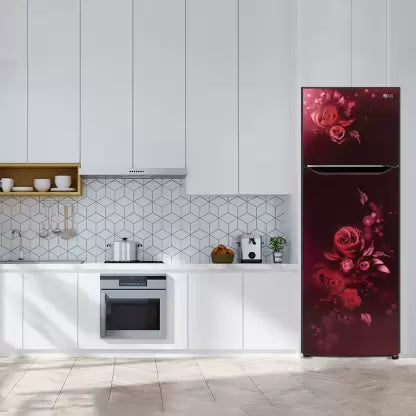 LG 242 L Frost Free Double Door 2 Star Refrigerator  (Scarlet Euphoria, LG REF GL-N292BSEY)