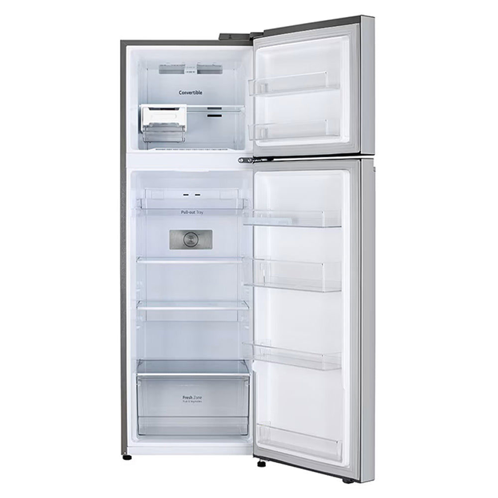 LG 272 litres 2 Star Double Door Refrigerator, Shiny Steel (GL-S312SPZY)