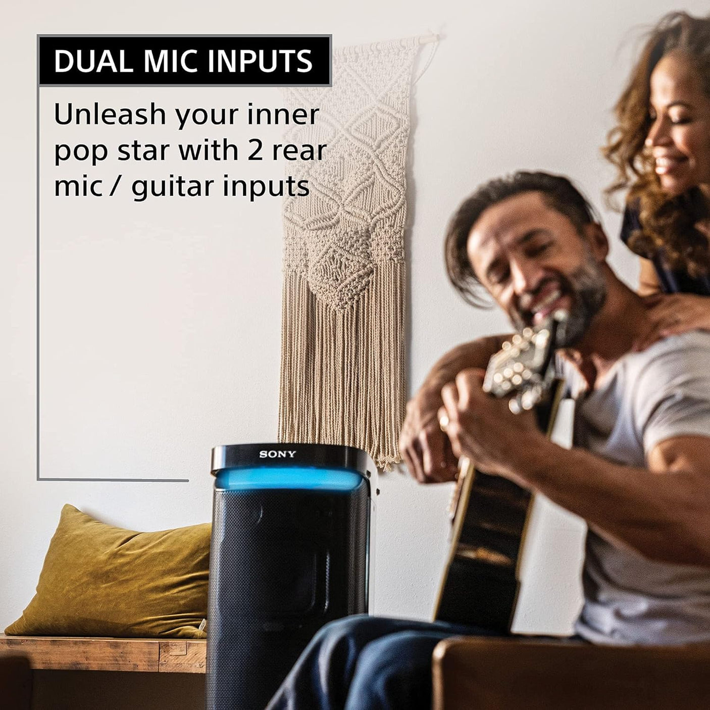 Sony SRS-XP700 Portable Wireless Bluetooth Party Speaker (Mic/Guitar Input, IPX4 Splashproof Protection,Upto 25hrs Battery