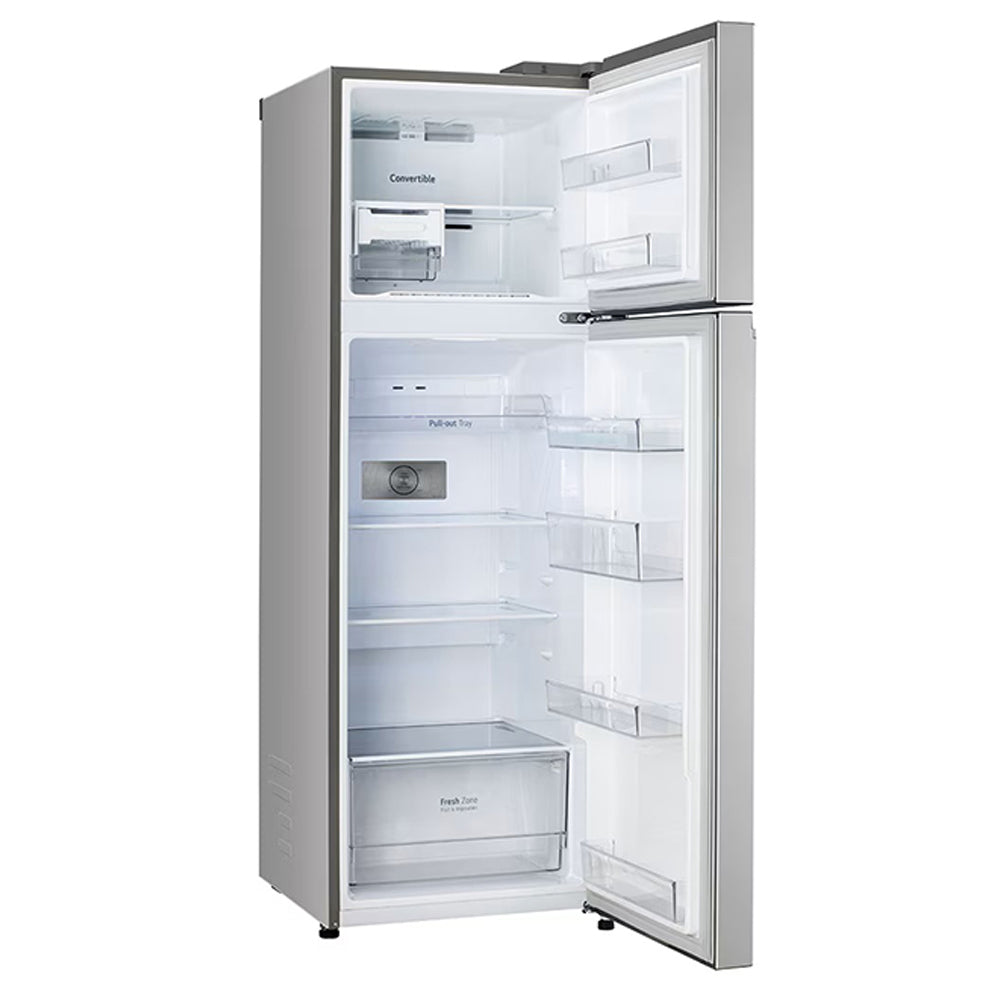 LG 272 litres 2 Star Double Door Refrigerator, Shiny Steel (GL-S312SPZY)