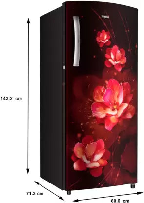 Whirlpool 236 L Direct Cool Single Door 4 Star Refrigerator Wine Flume (W.POOL REF 73047)