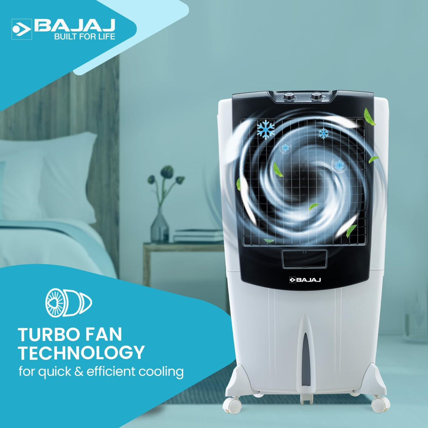 Bajaj Mighty 95L Desert Air Cooler with DuraTuff Pro Motor