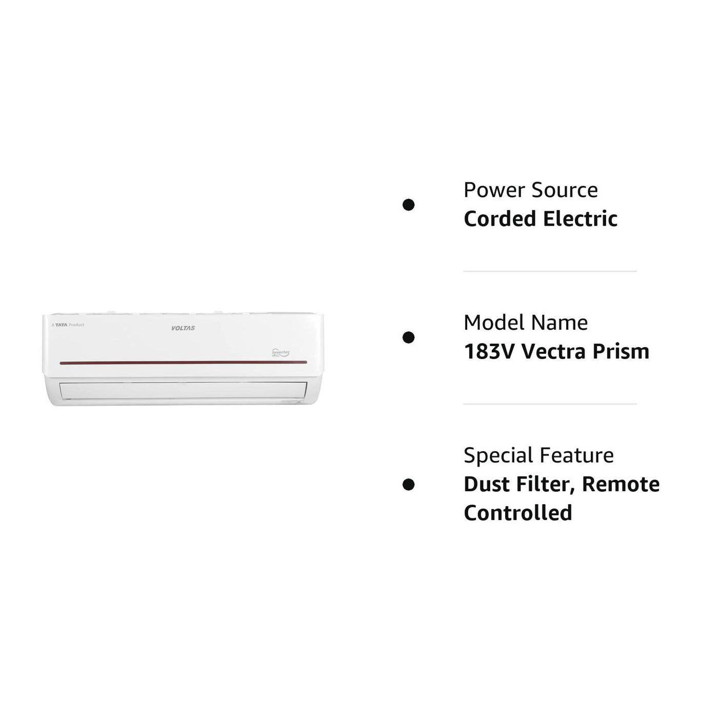 Voltas 1.5 Ton 3 Star Split Air Conditioner (183 VECTRA PRISM)