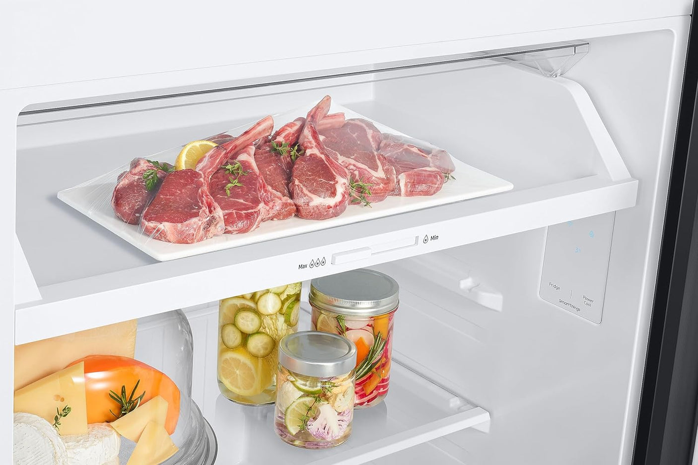 Samsung 465 L, Bespoke Optimal Fresh+, Digital Inverter, Frost Free Double Door WiFi Embedded Refrigerator (RT51CB662A22TL, Clean Black Glass, 2023 Model)