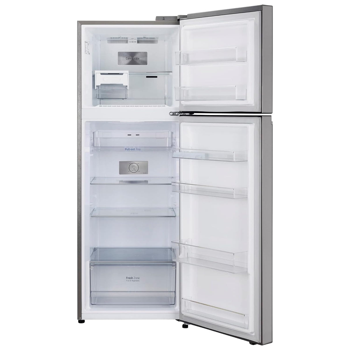 LG 343 L 2 Star Frost-Free Smart Inverter Double Door Refrigerator Shiny Steel, Convertible & Multi Air Flow Cooling, Gross Volume  GL-S382SPZY