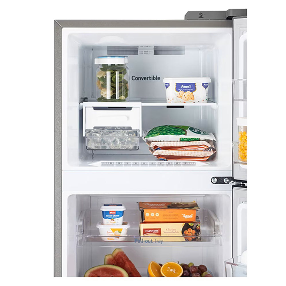 LG 272 litres 2 Star Double Door Refrigerator, Shiny Steel (GL-S312SPZY)