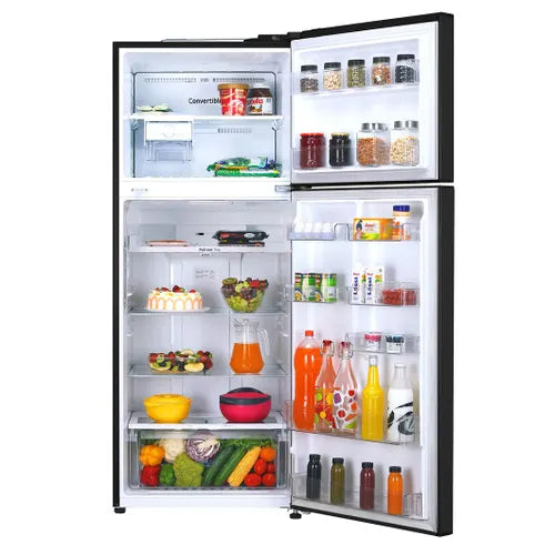 LG 446 L Frost Free Double Door 1 Star Convertible Refrigerator (Ebony Sheen, GL-T502CESR)