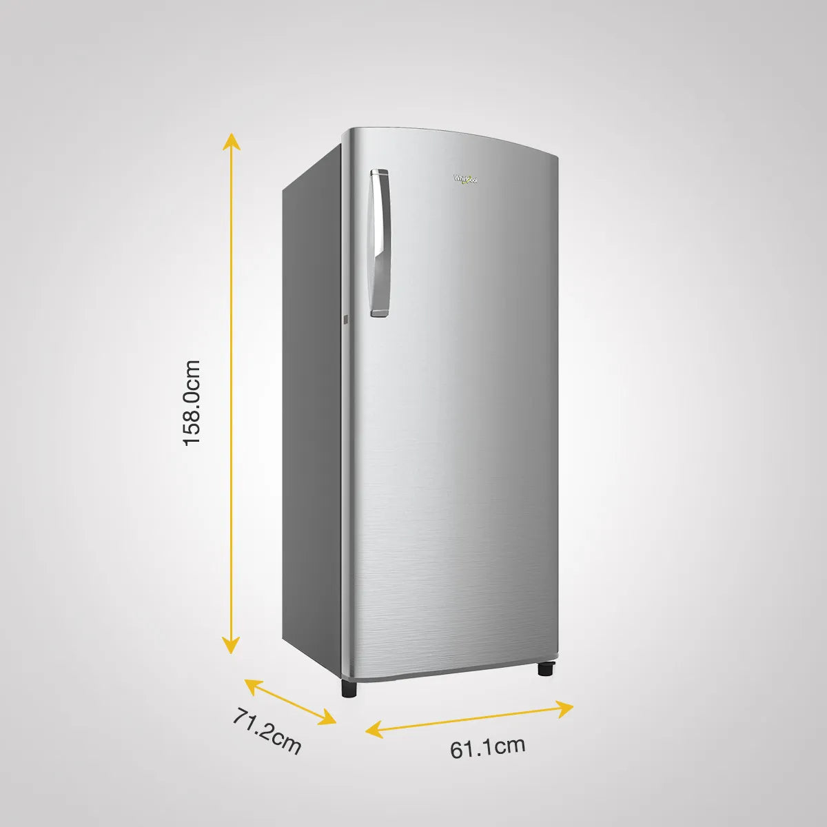 Whirlpool 274 Litres Single Door Refrigerator | Icemagic Pro Plus | 3 Star Energy Rating | Alpha Steel Finish | 73775
