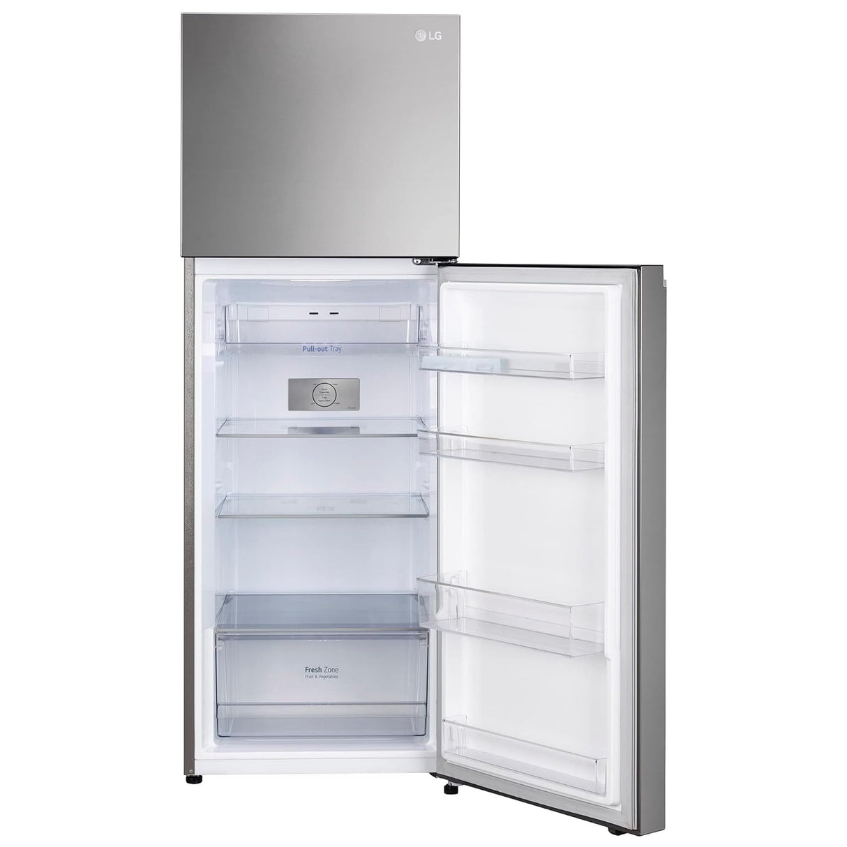 LG 343 L 2 Star Frost-Free Smart Inverter Double Door Refrigerator Shiny Steel, Convertible & Multi Air Flow Cooling, Gross Volume  GL-S382SPZY