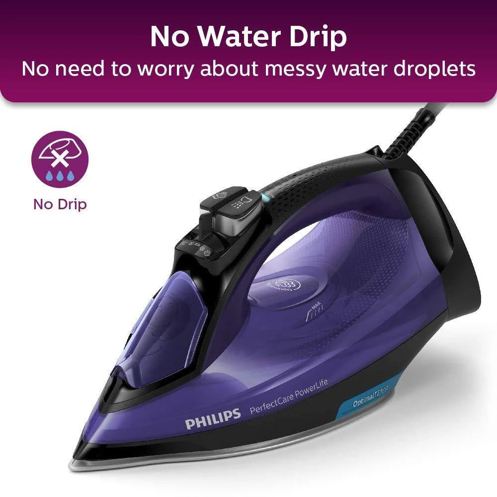 PHILIPS Plastic Perfect Care Power Life Steam Iron Gc3925/34,2400 Watts Up To 45 G/Min Steam Output,Optitemp Technology
