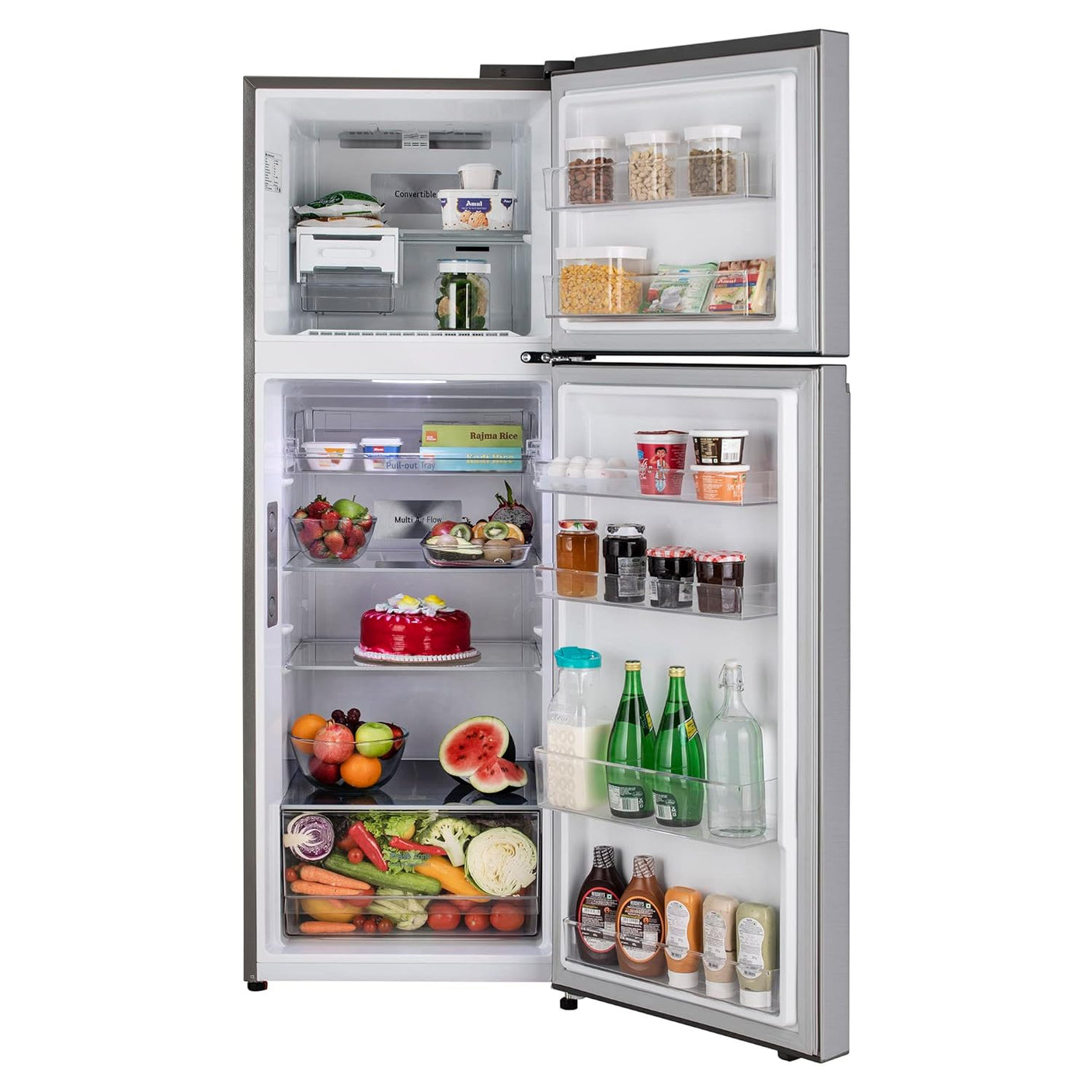 LG 322 L 2 Star Frost-Free Smart Inverter Wi-Fi Double Door Refrigerator Appliance ( Shiny Steel, Convertible & Door Cooling+ GL-T342TPZY,
