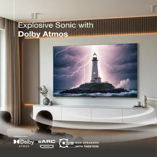 Sansui 65-Inch 4K QLED Smart TV | Google TV, HDR10+, Dolby Atmos, MEMC 120Hz HSR | JSW65UG23Q
