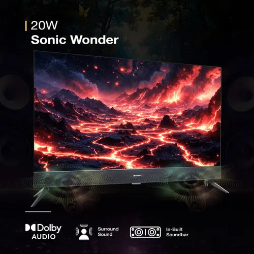Sansui 80 cm QLED Smart HD Google TV JSS32GSHD | HDR10, HLG, Dolby Audio & Google Assistant