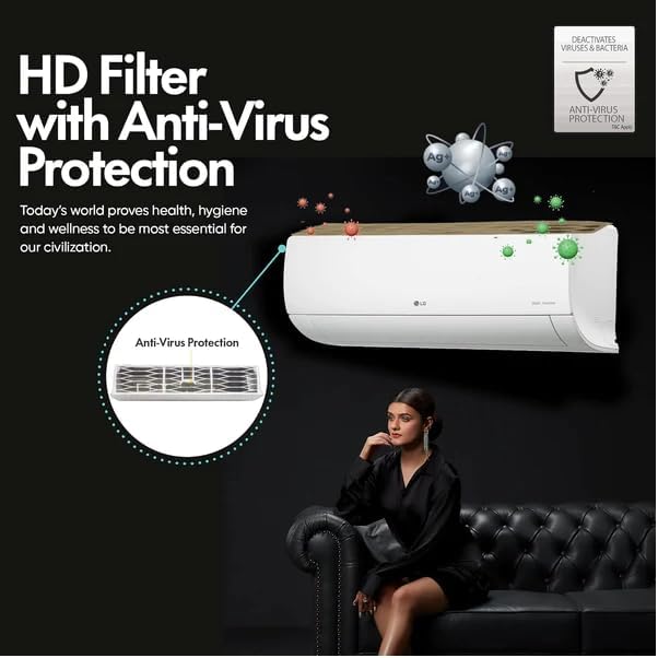 LG 1.5 Ton 3 Star Split AC with AI Convertible, Gold Fin+, Auto Clean, Viraat & Diet Mode+, US-Q18TNXE 2025 Model