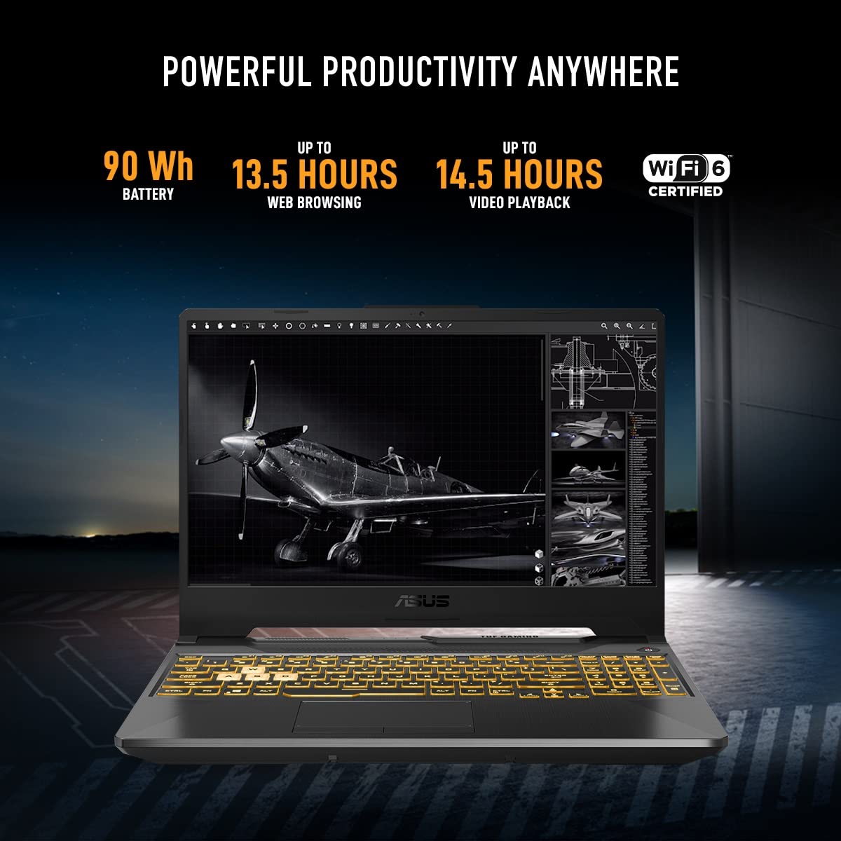 ASUS TUF Gaming A15: Ryzen 5, GTX 1650, 15.6" FHD 144Hz - delivering gaming excellence in every detail.