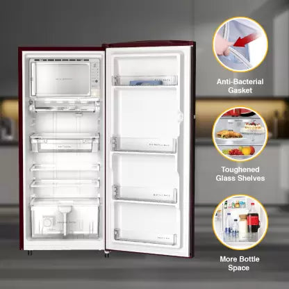 Whirlpool 236 L Direct Cool Single Door 4 Star Refrigerator Wine Flume (W.POOL REF 73047)