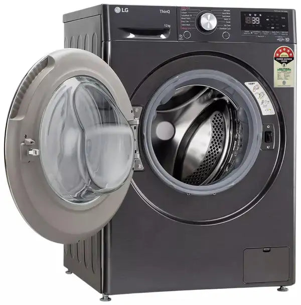 LG 12 Kg 5 Star Fully Automatic Front Load Washing Machine With AI Direct Drive (FHP1412Z9B, Platinum Black)
