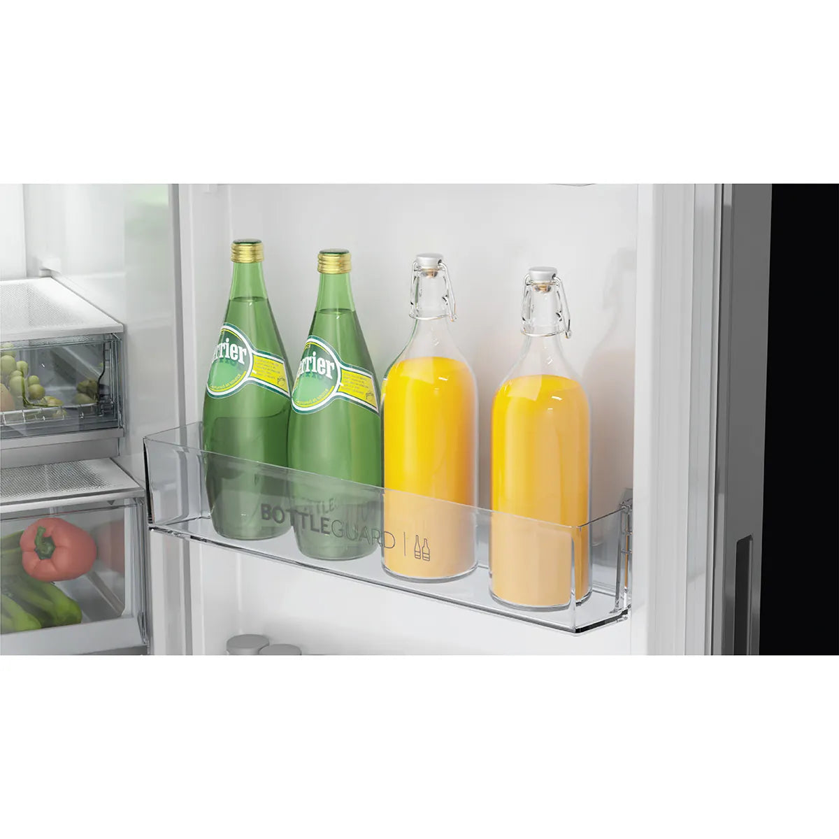 Haier 445L Bottom Mount Convertible Refrigerator HRB-4952CKG-P Frost Free Smart Inverter 2 Star Black Glass Fridge