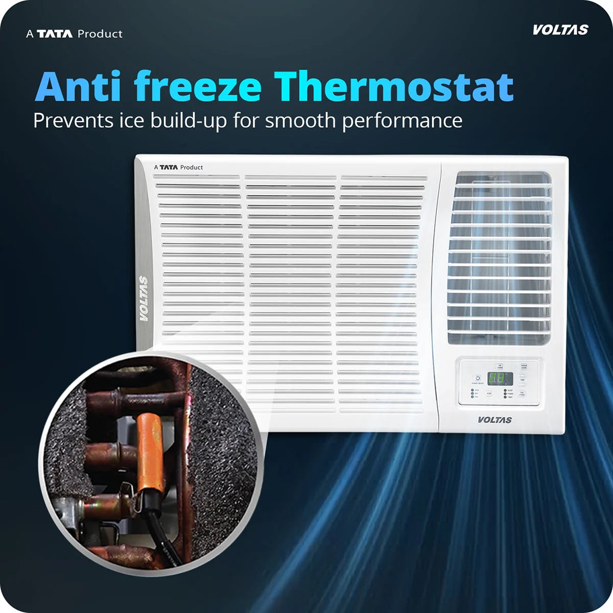 1.5 Ton 2 Star Window AC 182FS Elite – Powerful Cooling, Copper Condenser, Energy Efficient Performance, White
