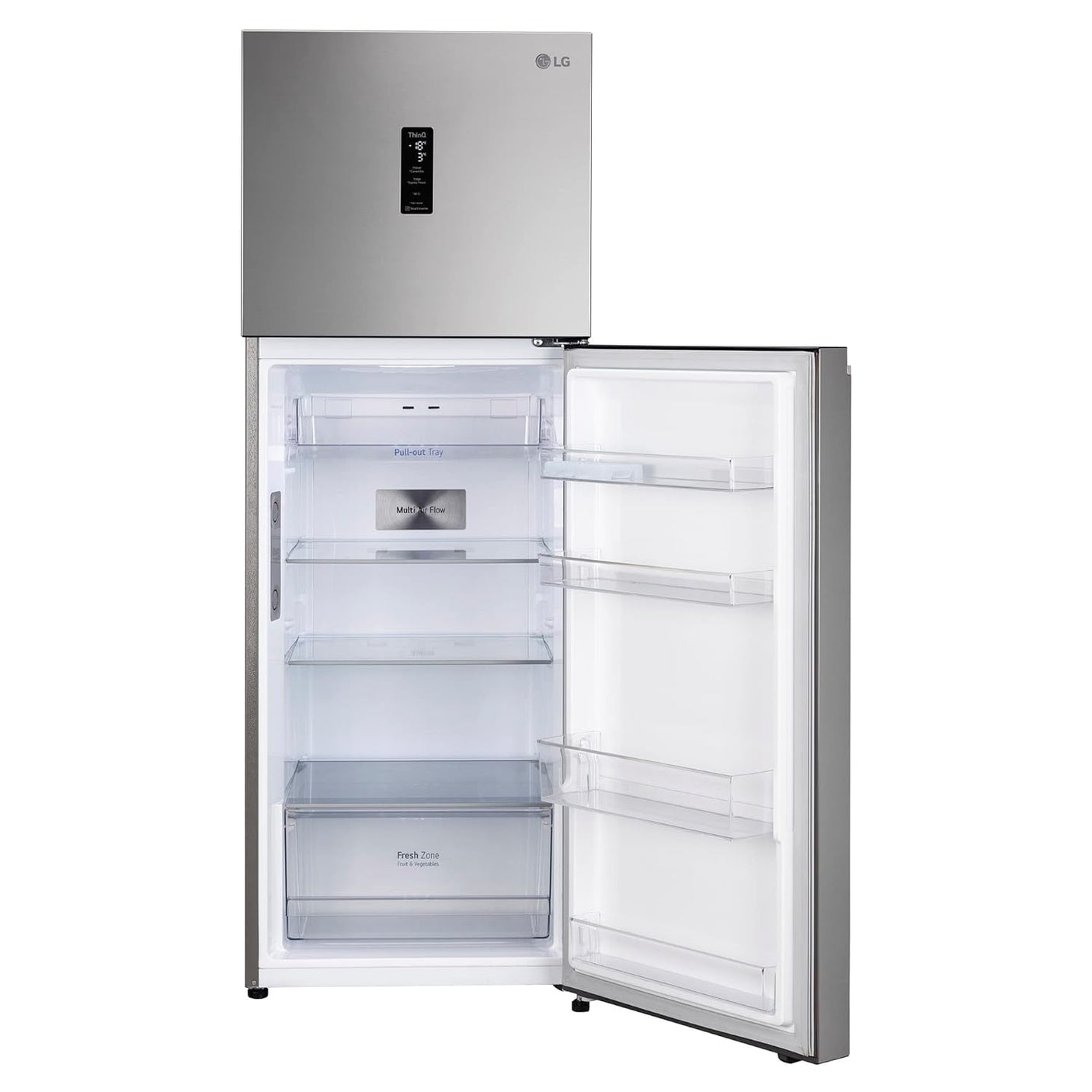 LG 322 L 2 Star Frost-Free Smart Inverter Wi-Fi Double Door Refrigerator Appliance ( Shiny Steel, Convertible & Door Cooling+ GL-T342TPZY,
