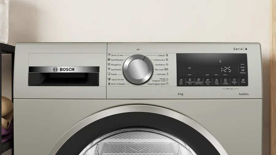 Bosch 8 Kg condenser tumble dryer Silver inox (WPG23108IN)