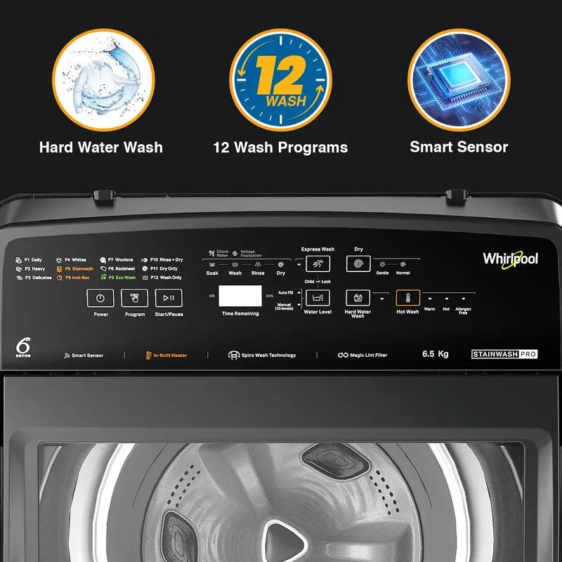 Whirlpool 7kg 5 Star Whitemagic Elite Fully Automatic Top-Load Washing Machine - Grey (31683)