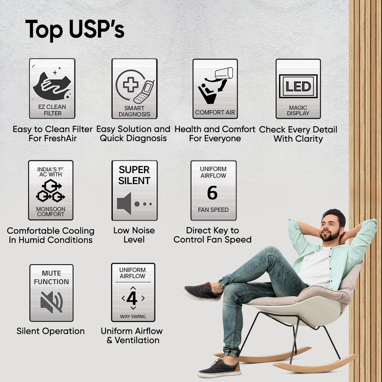 LG 1.5 Ton 4 Star DUAL Inverter Split AC (Copper, AI Convertible 6-in-1, VIRAAT Mode, Faster Cooling & Energy Saving, 4 Way Swing, HD Filter with Anti-Virus Protection, US-Q19JNYE, White)