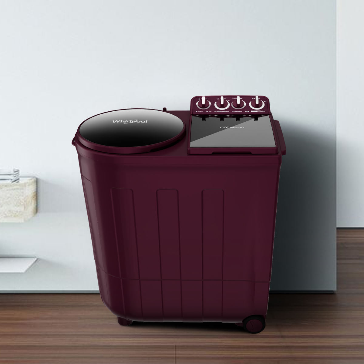 Whirlpool 8.5 Kg Semi Automatic with Faster Drying - Ace Turbo Dry Xtraa,Wine Dazzle (30351)