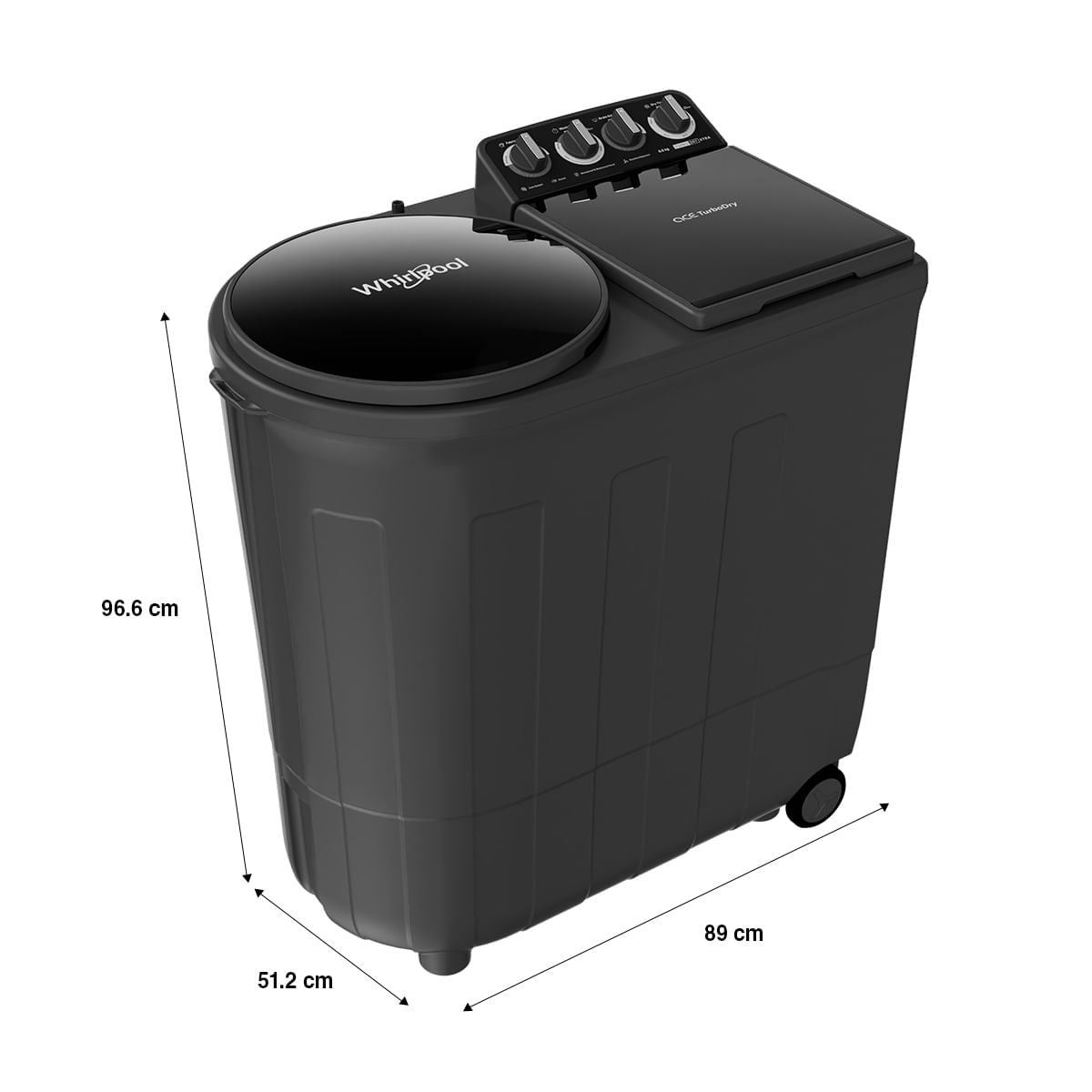 Whirlpool 8.5 Kg Semi Automatic with Faster Drying - Ace Turbo Dry Xtraa,Grey Dazzle (30352)