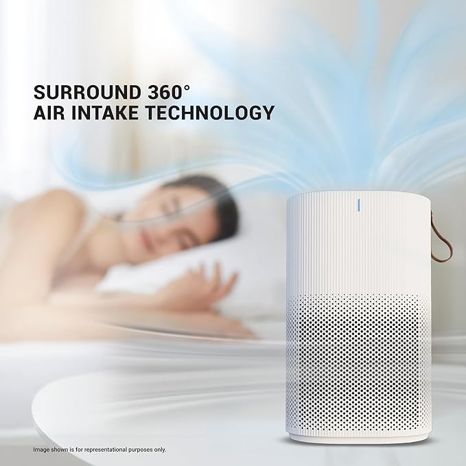 Eureka Forbes Air Purifier 150 With True Hepa H13 Filter & Surround 360° Air Technology | Removes 99.97% Dust & Particulate Matter | 3-Stage Purification