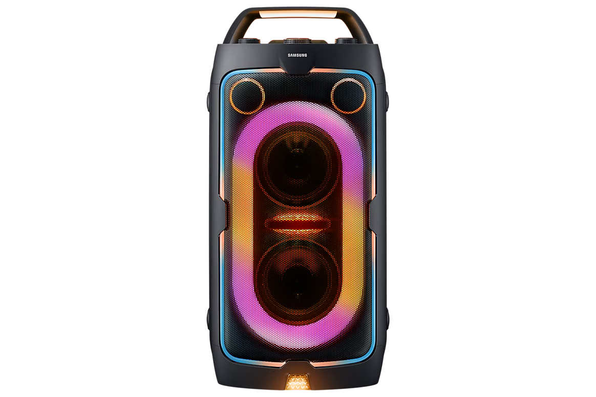 Samsung MX-ST40F Sound Tower | Bluetooth, Party Lighting, Karaoke Mic Input, Black