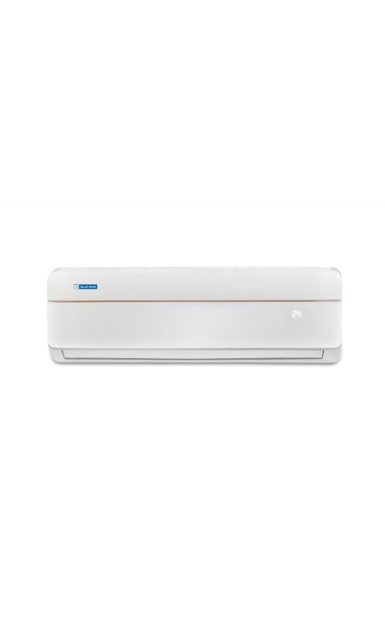 Blue Star 1.5 Ton 3 Star Fixed Speed Split AC | Copper Condenser | Anti-Corrosive Blue Fins | Turbo Cool | Model FC318VNU | White