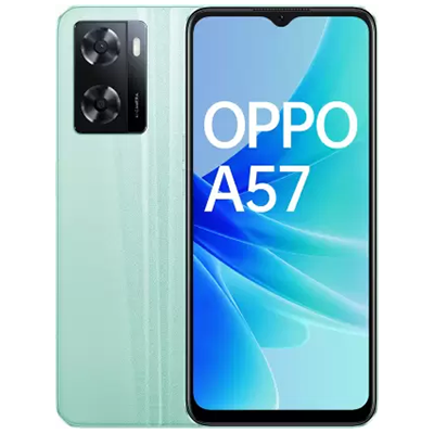 Oppo A57 - Glowing Green, 4GB RAM, 64GB storage, a sleek and stylish mobile phone.