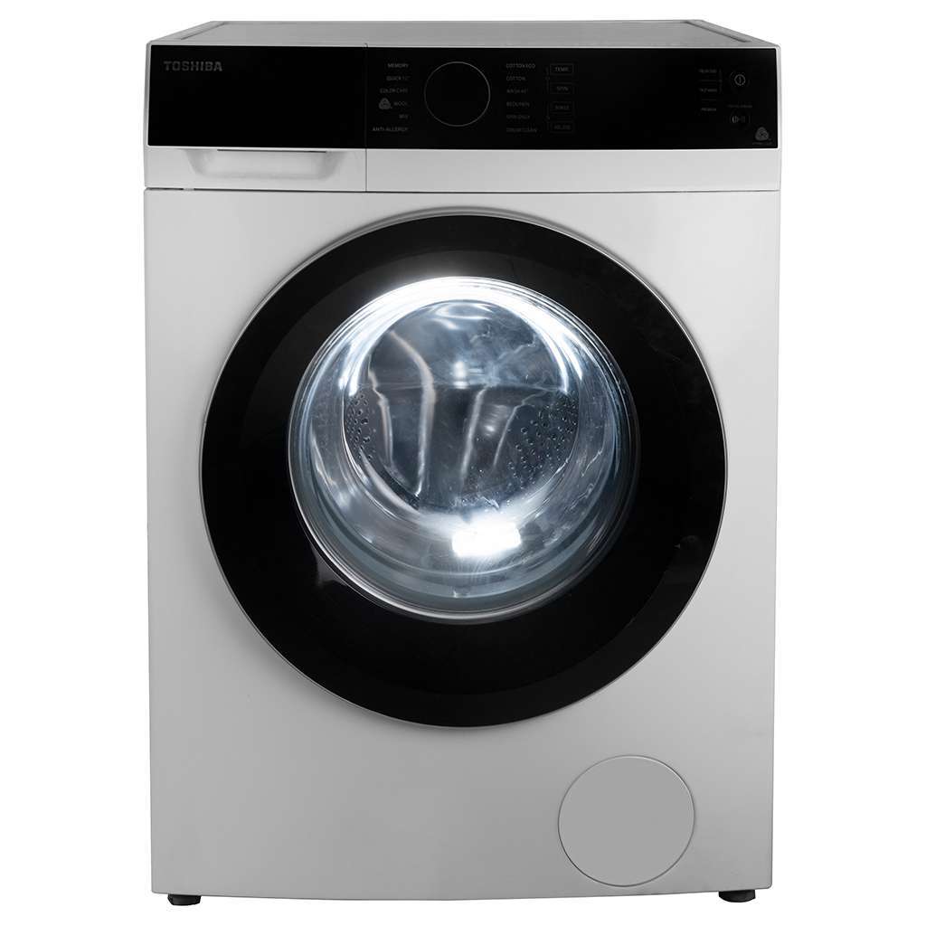 Toshiba 8 KG 5 Star Real Inverter Fully Automatic Frond Load Washing Machine (TW-BJ90M4-IND(SK), Silver)