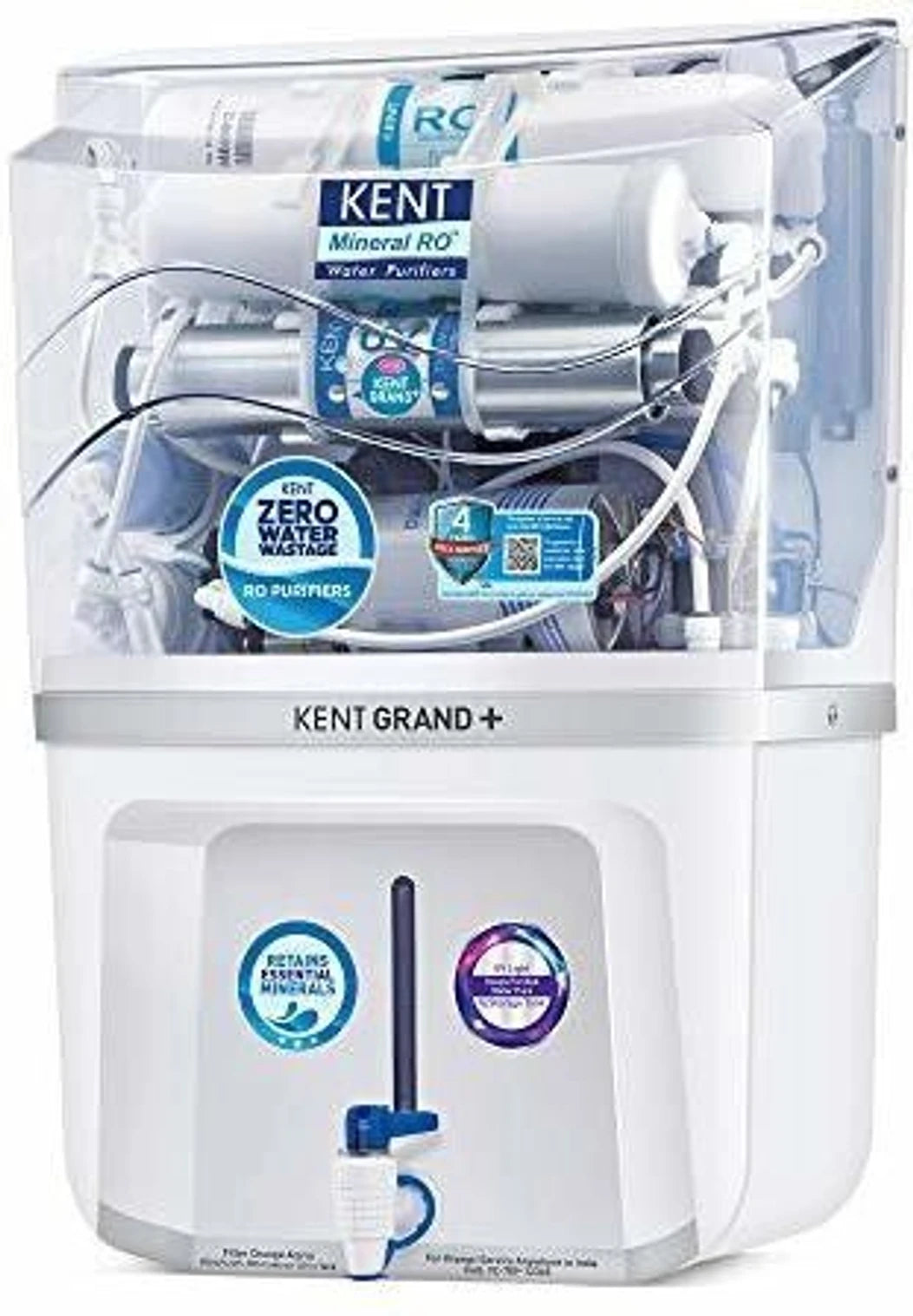 KENT Grand Plus 9 L RO Water Purifier with UV, UF, TDS Control & UV LED – White