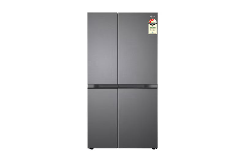 LG GL-B257JDS3 Side-by-Side Refrigerator (650L, Smart Inverter Compressor, Frost Free, Convertible, Multi Air Flow Cooling, Smart Diagnosis, Dazzle Steel Finish, Door Alarm)