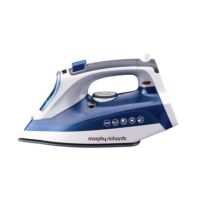 Morphy Richards Super Guide 2000-Watt Steam Iron (White/Blue)